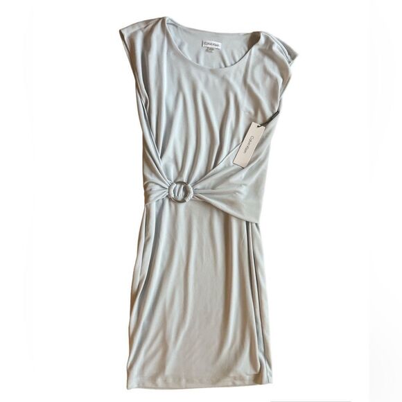 Calvin Klein Women's Dolman Sleeve Cinched Waist Solid Sheath Dress Size 2 - Picture 8 of 11